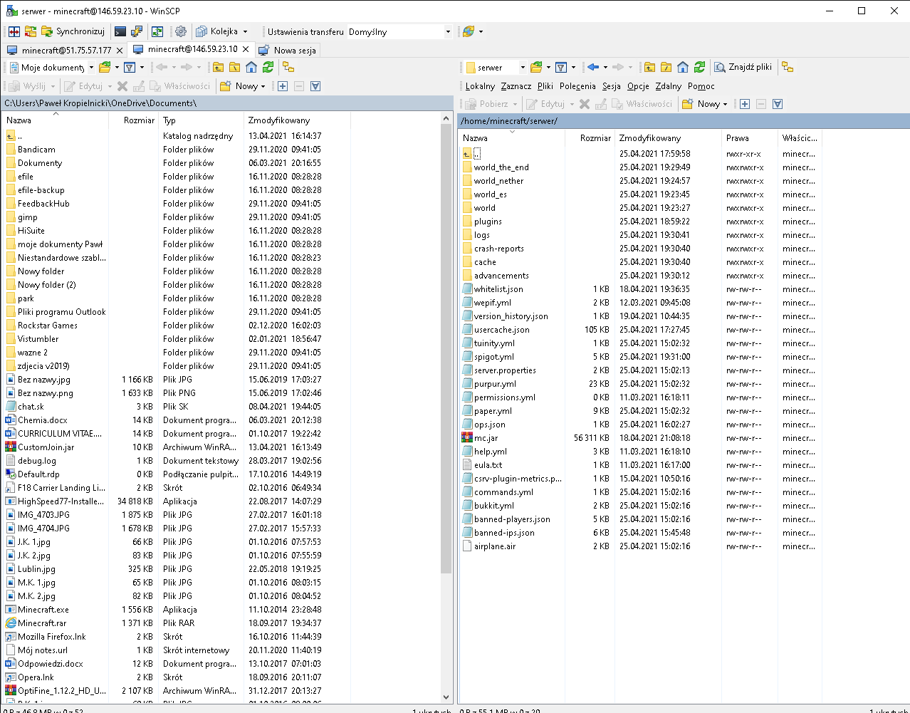 serwer - minecraft@146.59.23.10 - WinSCP 25.04.2021 21_52_53|638x500