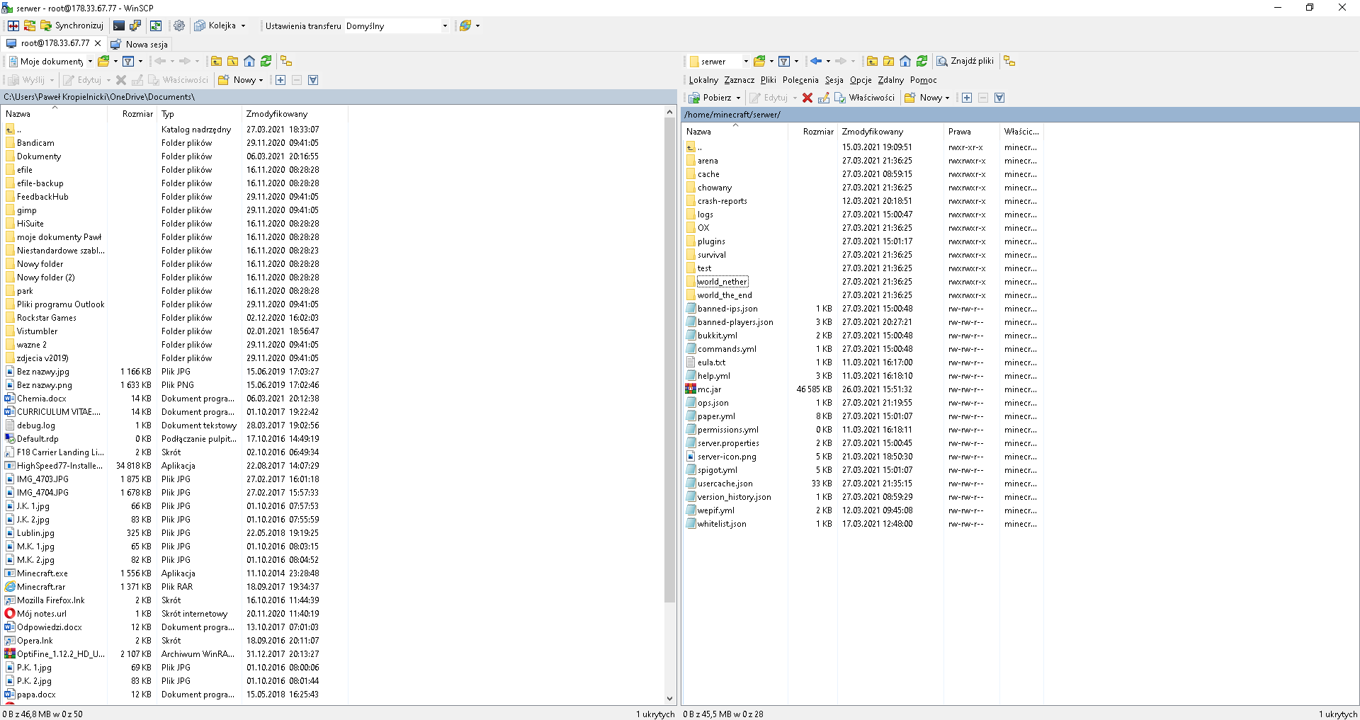 world - minecraft@178.33.67.77 - WinSCP 27.03.2021 21_37_12|690x365